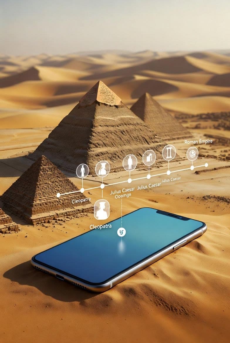 Клеопатра жила ближе к изобретению iPhone, чем к строительст